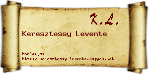 Keresztessy Levente névjegykártya