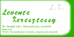 levente keresztessy business card